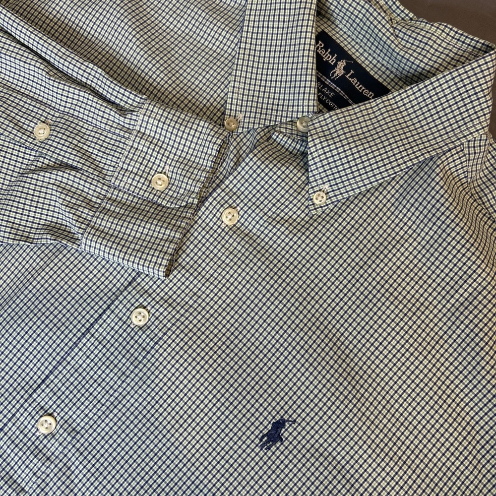 Ralph Lauren Blake Multi Color Cotton Button Down Shirt Men's Long Sleeve Pony